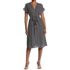 NWT Max Studio Ruffle Sleeve Midi Dress Size XS